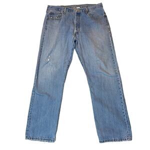 Levi's 501 XX Jeans Men 38x32 (37x31) Light Wash Straight Leg Button Fly Red Tab